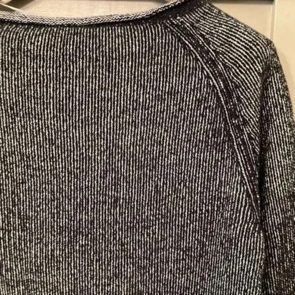 Free People Lenox Tunic Sweater Black & Gray Oversized Cozy Knit Size XS